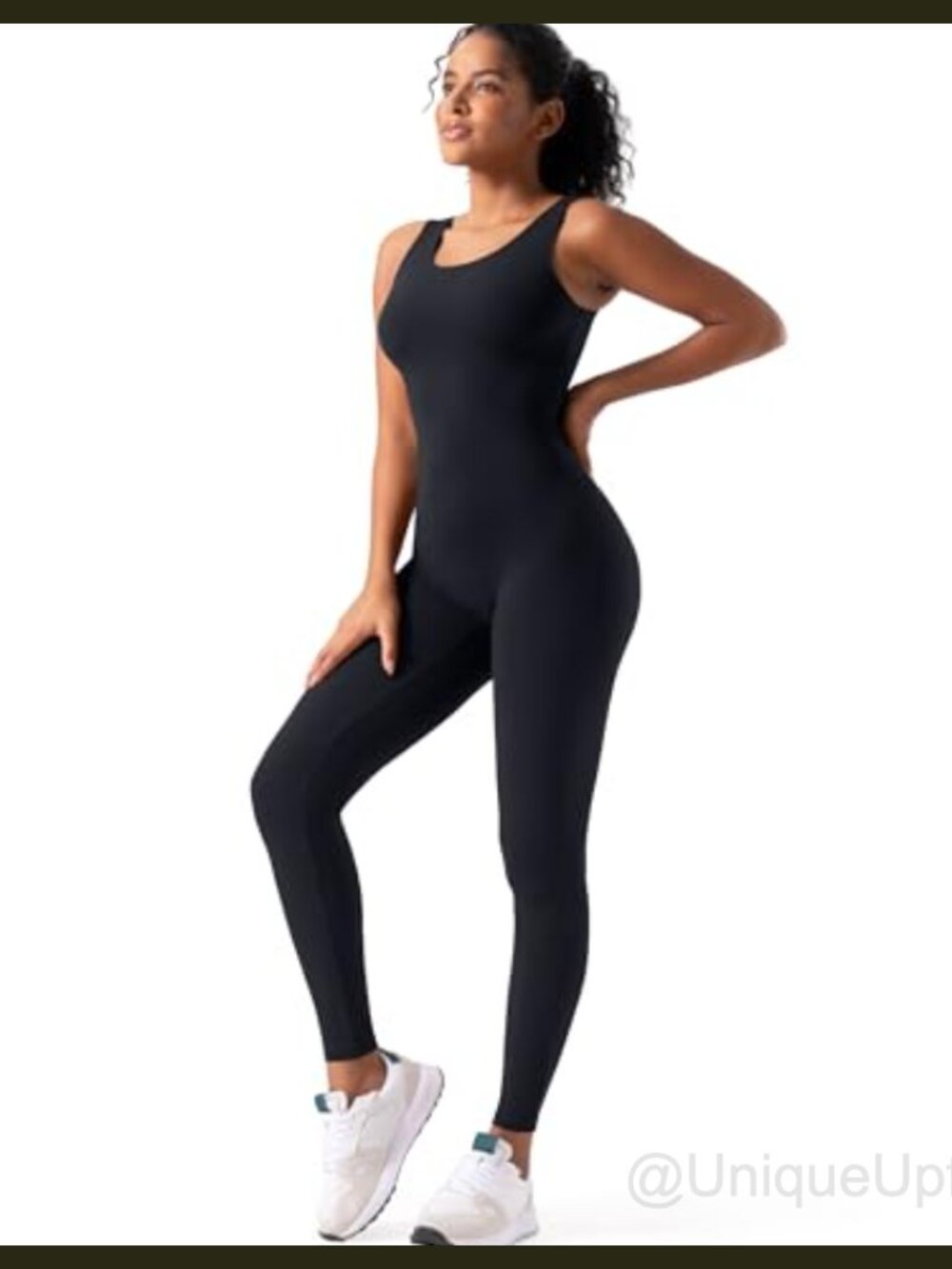 Sleeveless Bodycon Jumpsuit Tank Unitard Tummy Control Bodysuit